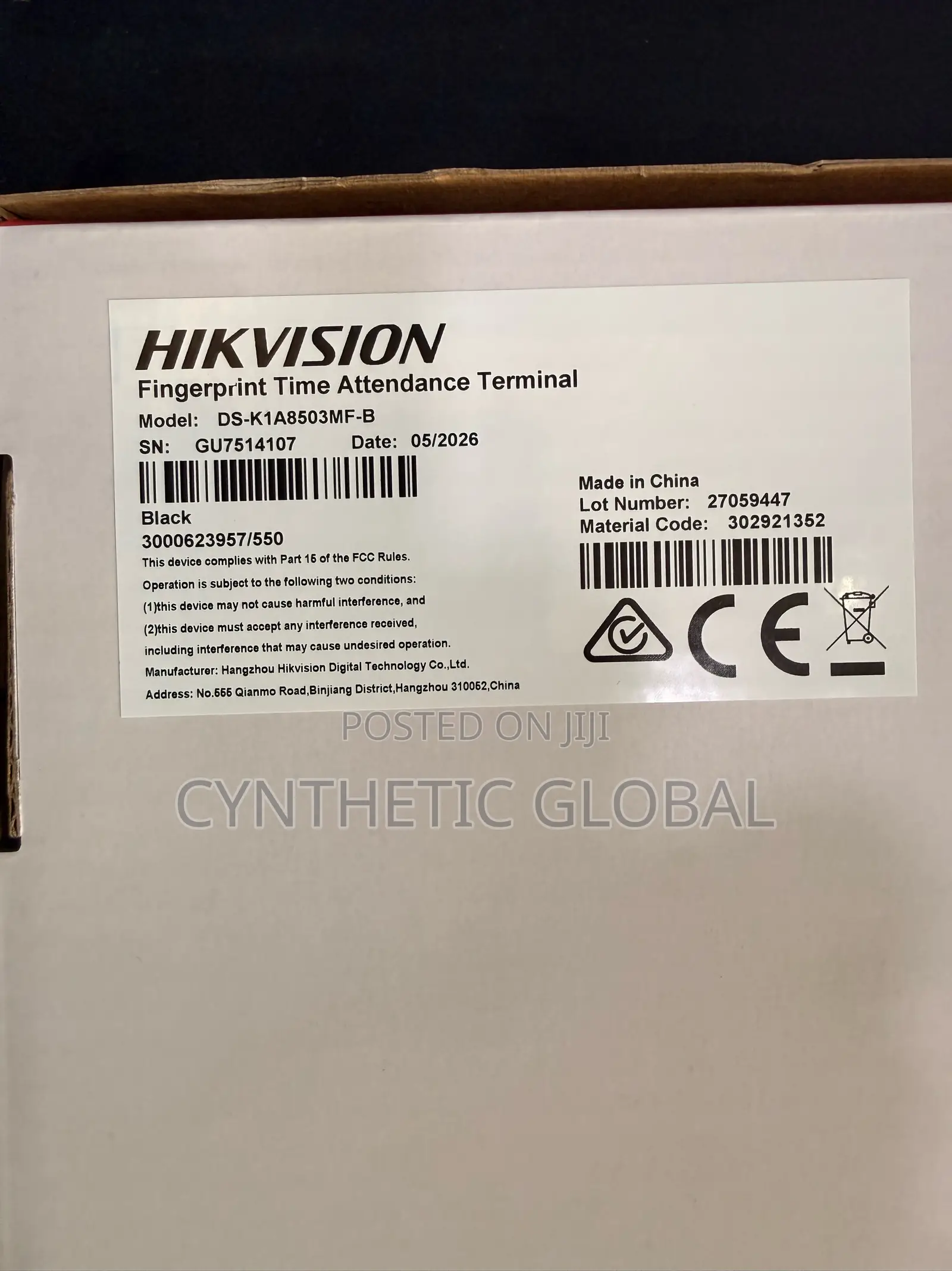 Hikvision Ds-K1a8503mf-B Fingerprint Time Attendance Terminal
