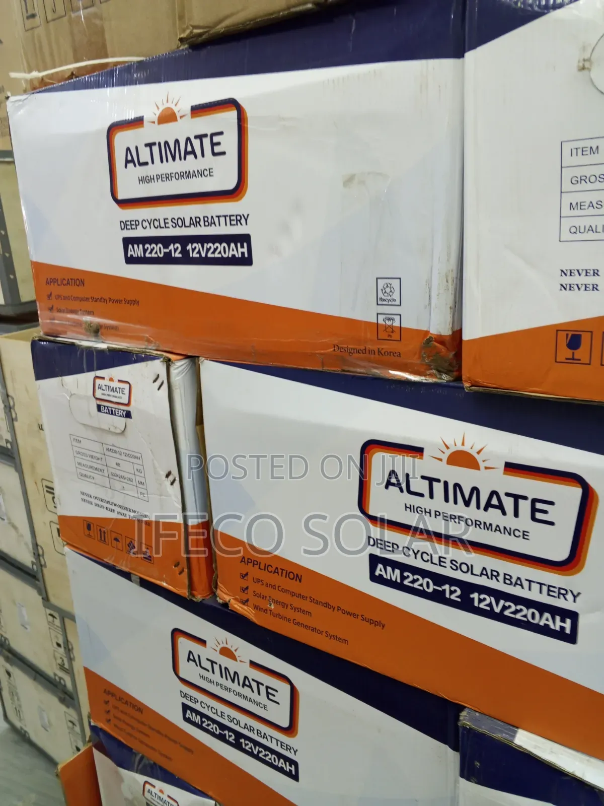 Altimate 220Ahs 12v Deep Cycle Solar Battery
