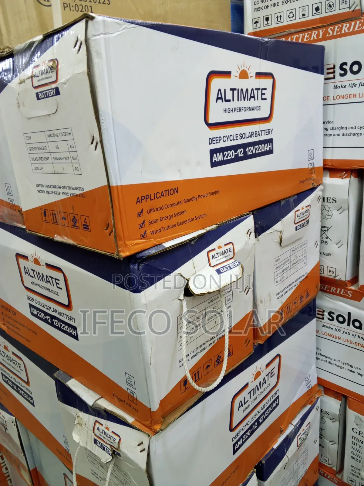 Altimate 220Ahs 12v Deep Cycle Solar Battery
