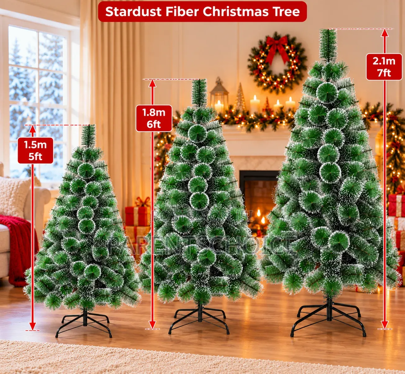 Stardust Fiber Christmas Tree- 5ft/6ft/7ft