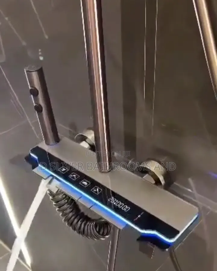 Luxury LED Digital Display Shower Mixer Tap With Hand Rose