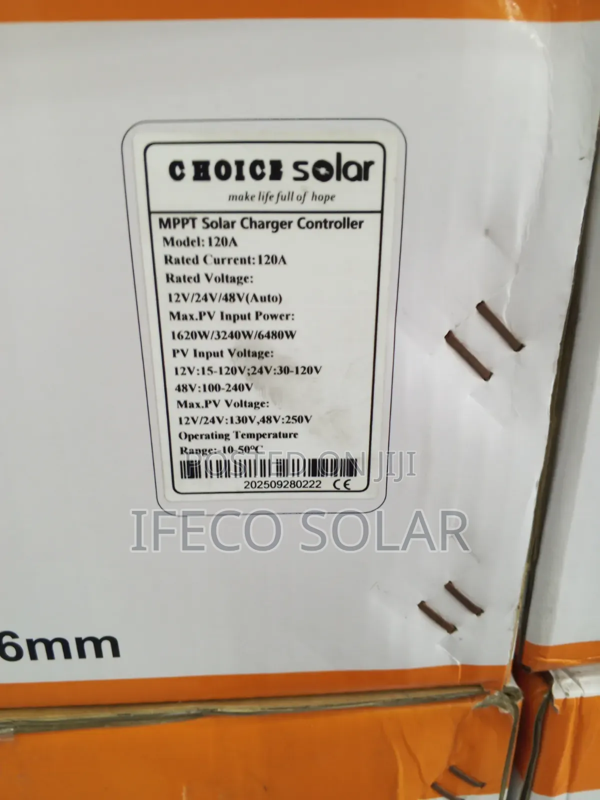 Choice Solar 120Ahs Solar Charge Controller
