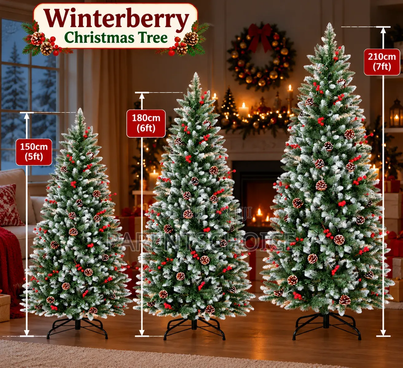 Winterberry Christmas Tree- 5ft/ 6ft / 7ft - 1pc