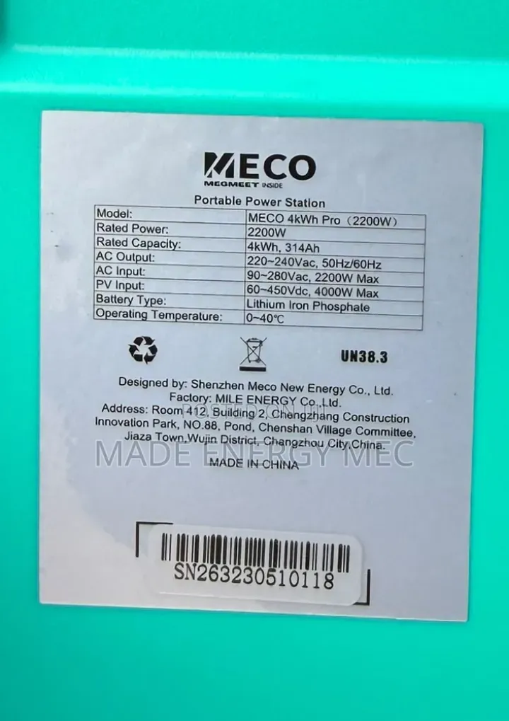 MECO 4kWh Pro Portable Solar Generator – 2200W | LiFePO4 Battery
