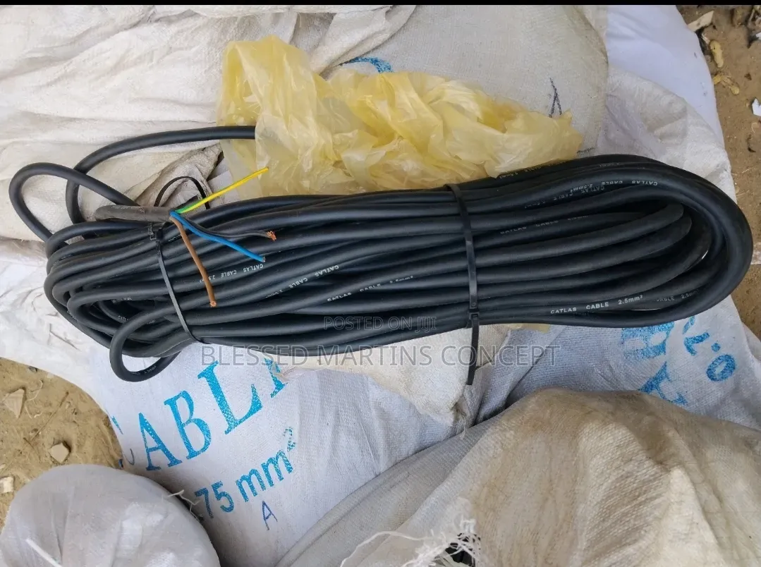 2.5mm X4 Core Copper Cable for AC/DC Submersible Water Pump.By30 Meter