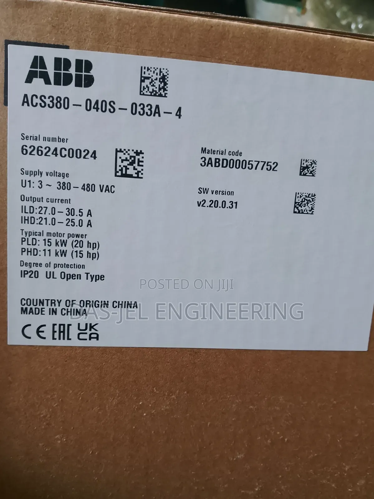 Acs380 15kw VFD