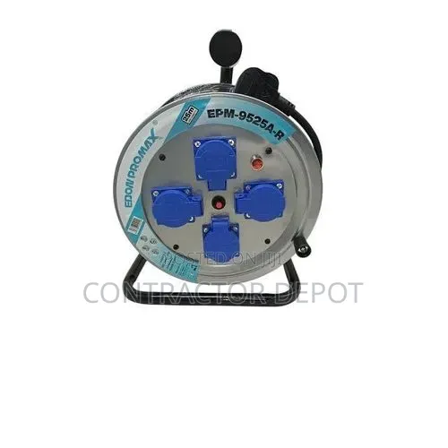 Edon Promax EPM 25m Industrial Extension Cable Reel - 4 Outlets