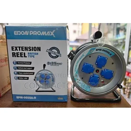 Edon Promax EPM-9550A-R 50m Heavy-Duty Extension Cable Reel