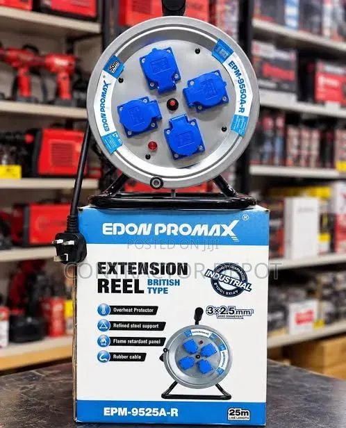 Edon Promax EPM-9550A-R 50m Heavy-Duty Extension Cable Reel