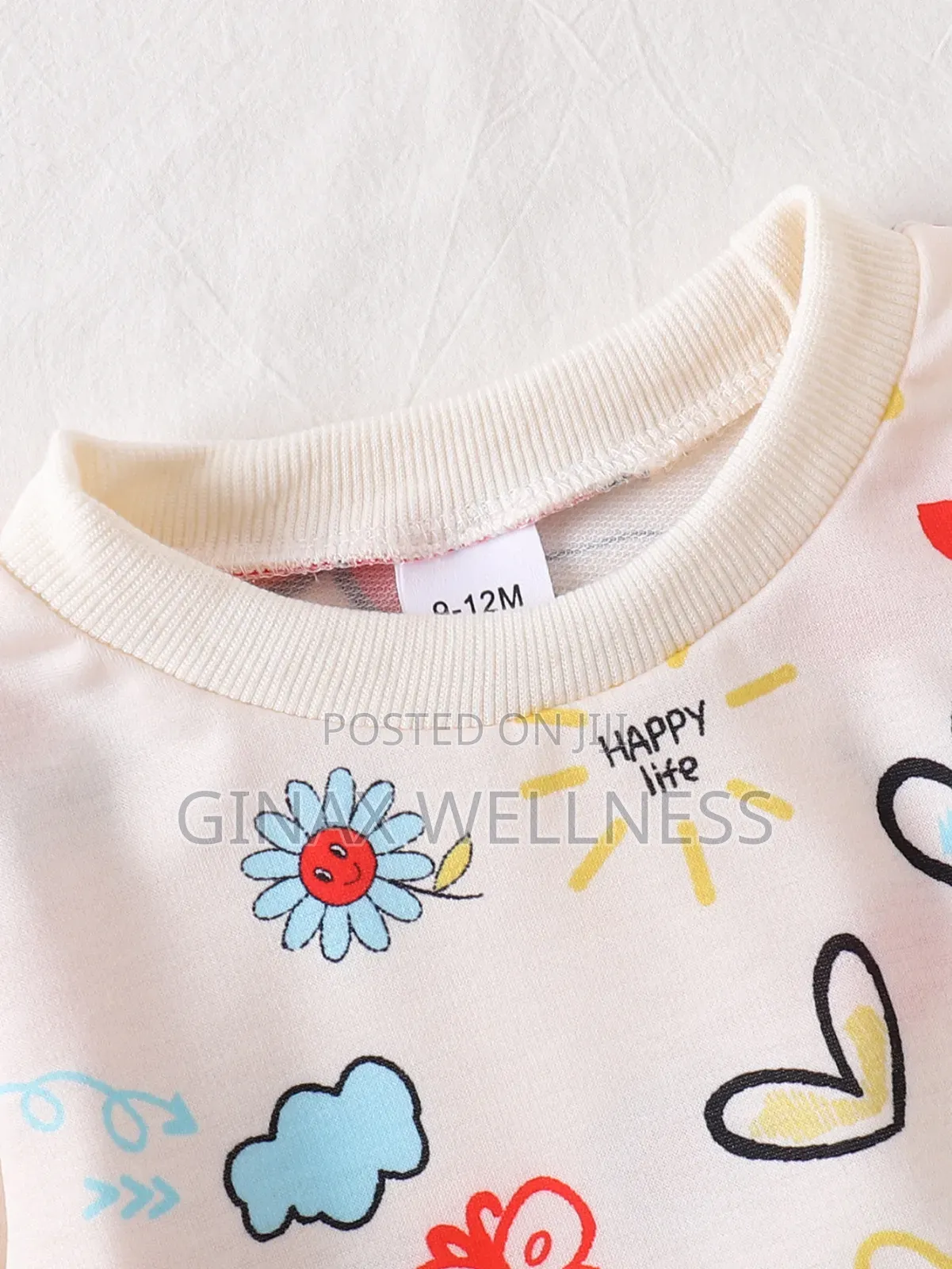 2-Piece Baby Girls Floral Long-Sleeve Top and Flared Trousers (9-12m)