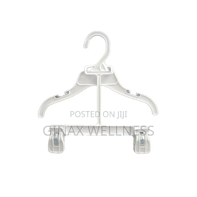 Plastic Baby and Kids Trouser Hangers With Strong Clips (10 Pieces)