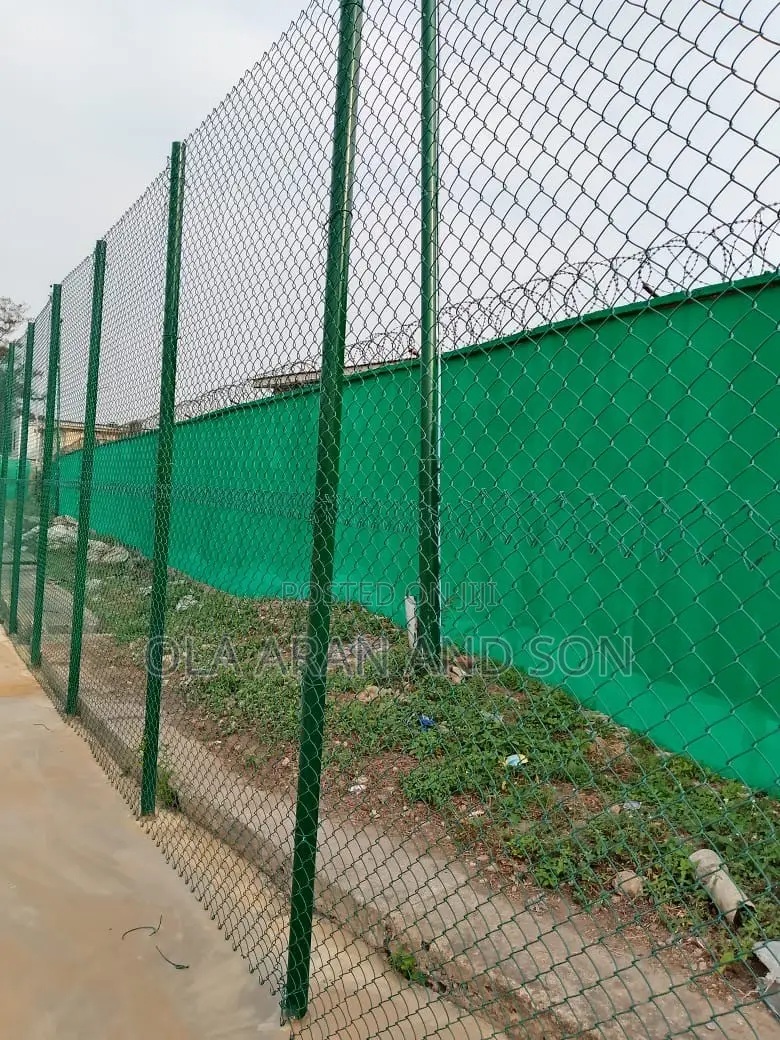 Green PVC Chain Link Fence for Estate, Factory, House, Lekki Fence, Se