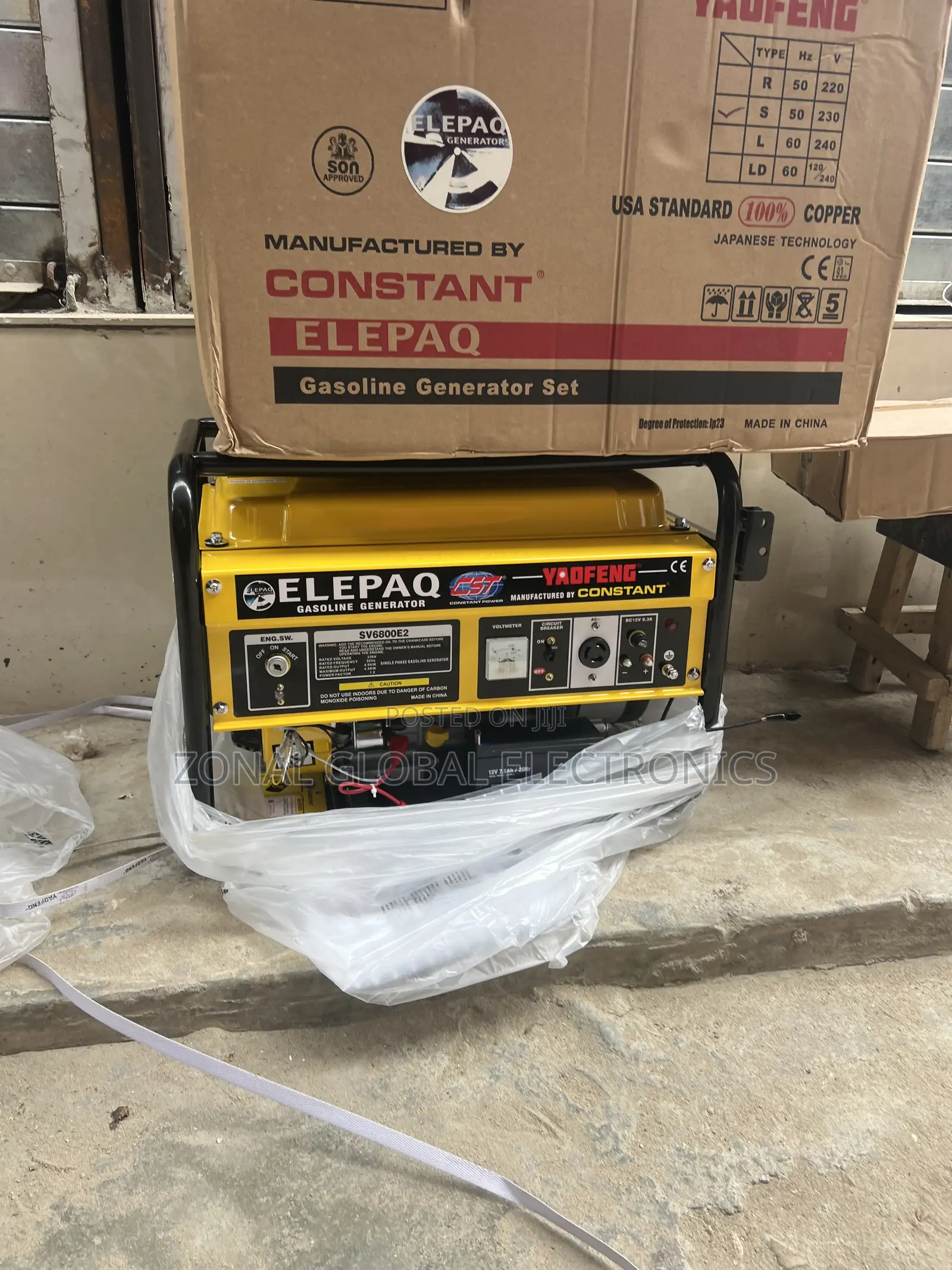 Elepaq Constant Generator 4.5kva 100% Copper Coil
