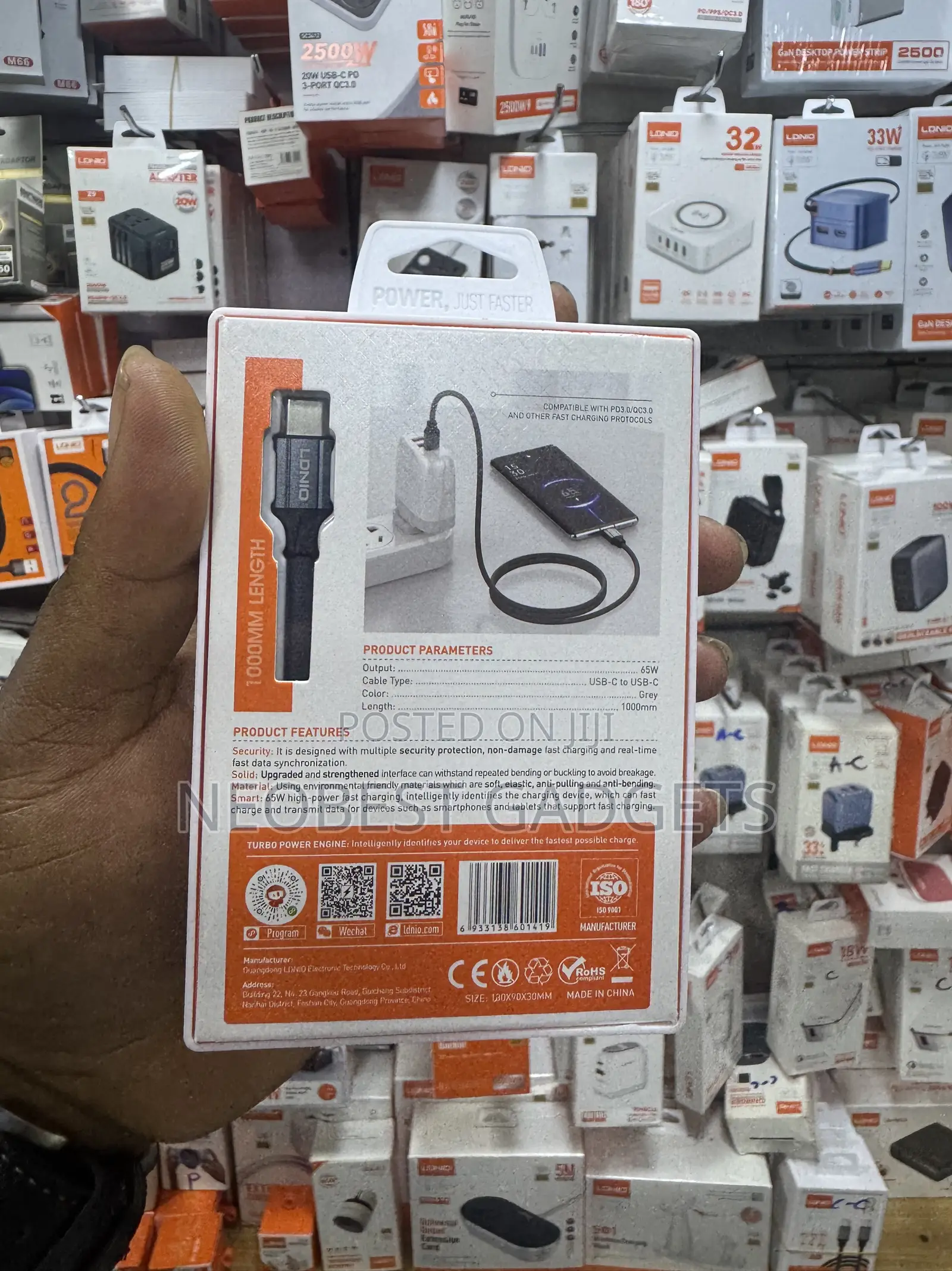 Ldnio 65 Watts Fast Charging Cable