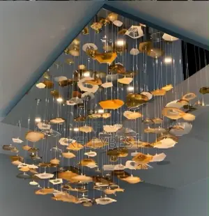 Luxury Morden Gold and White Led Chandeliar