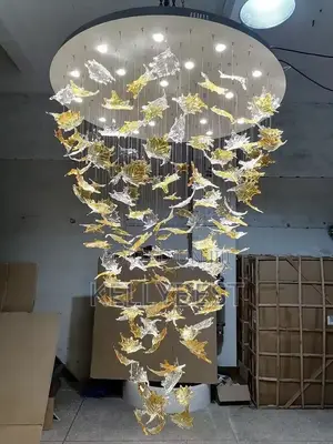Luxury Gold and Silver Led Chandeliar