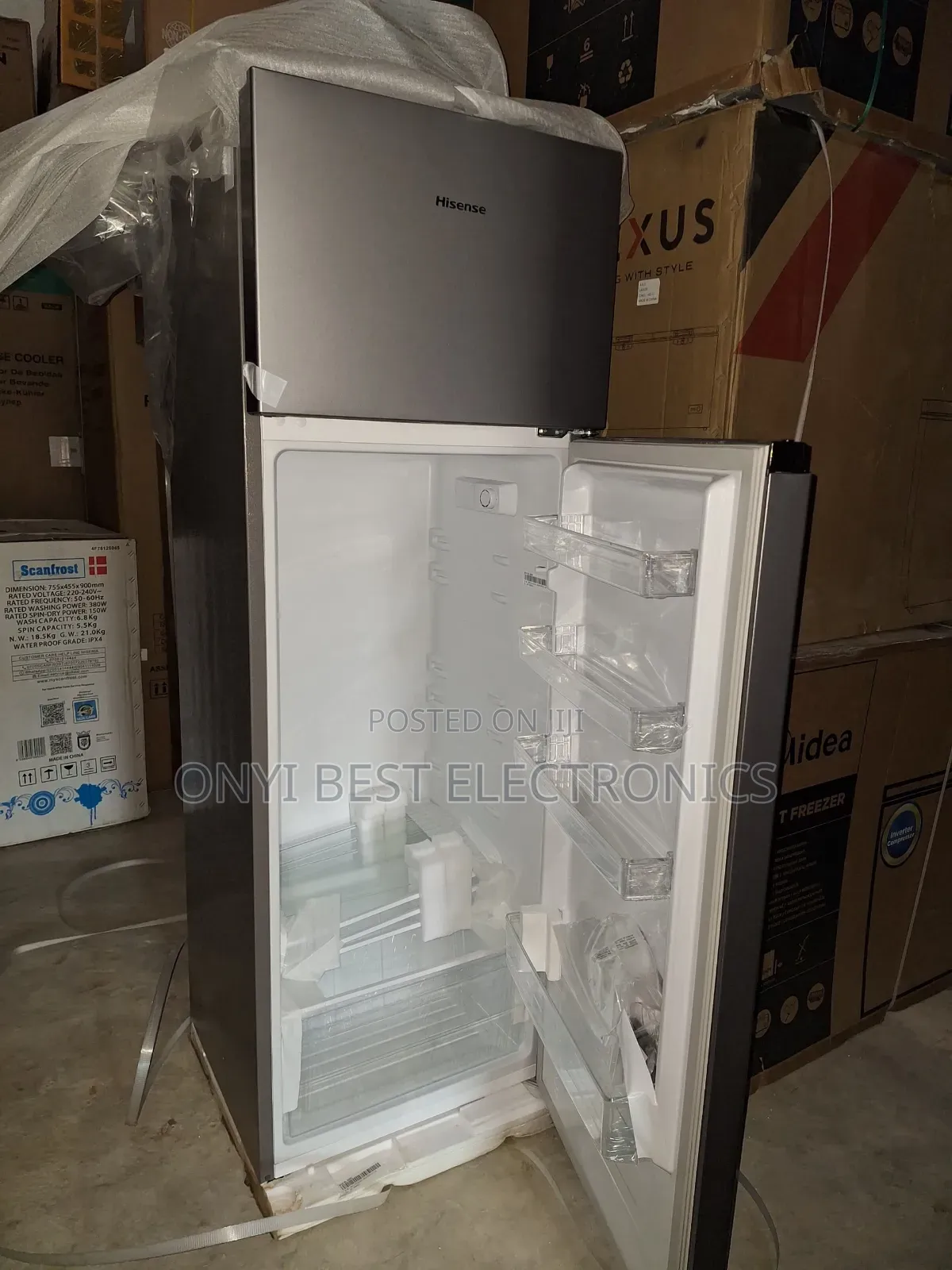 Hisense Double Door Refirgerators, 240l Top Freezer Silver – 240dr