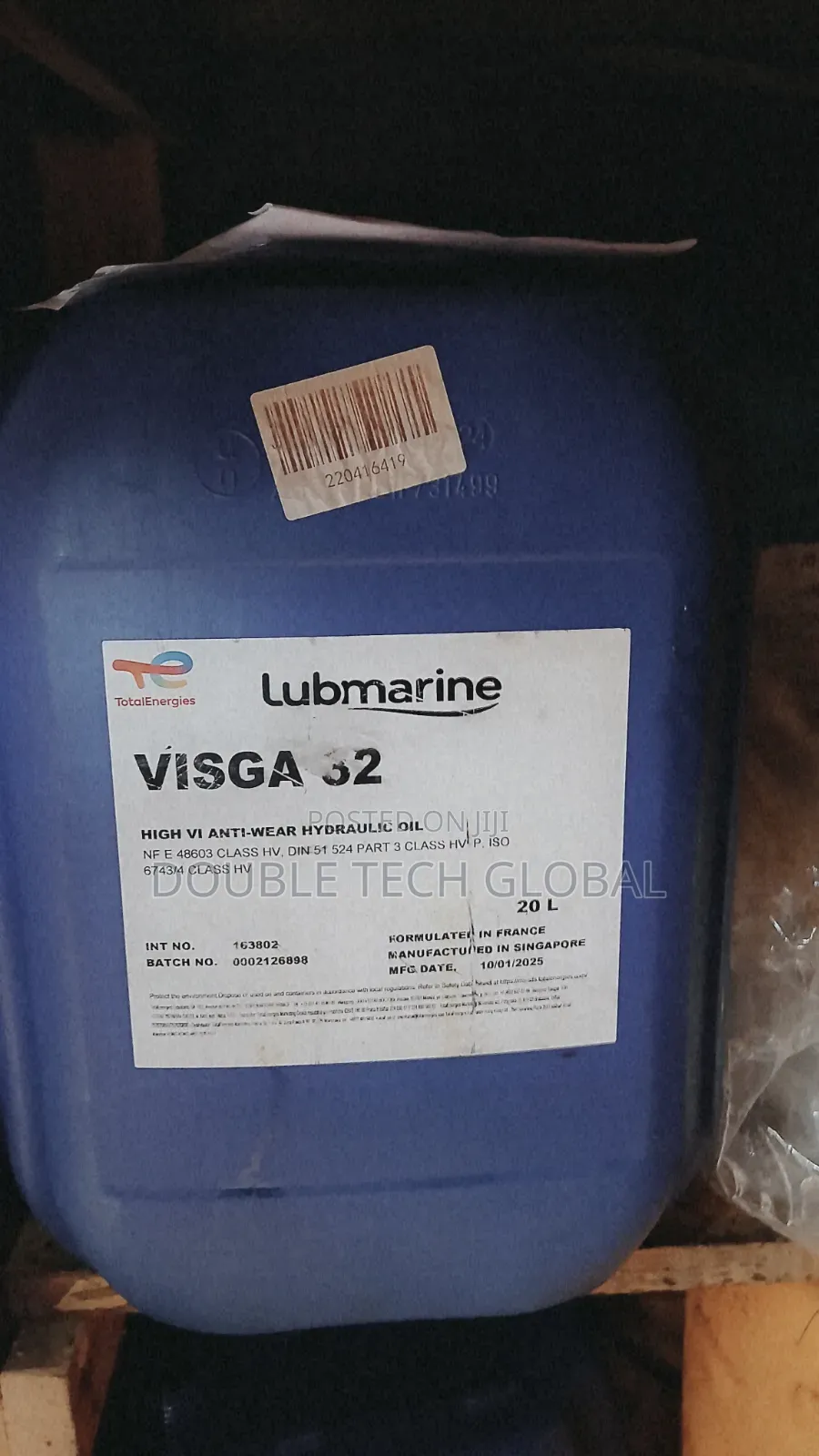 TotalEnergies Lubmarine Visga 32 Hydraulic Oil - 20 Litres