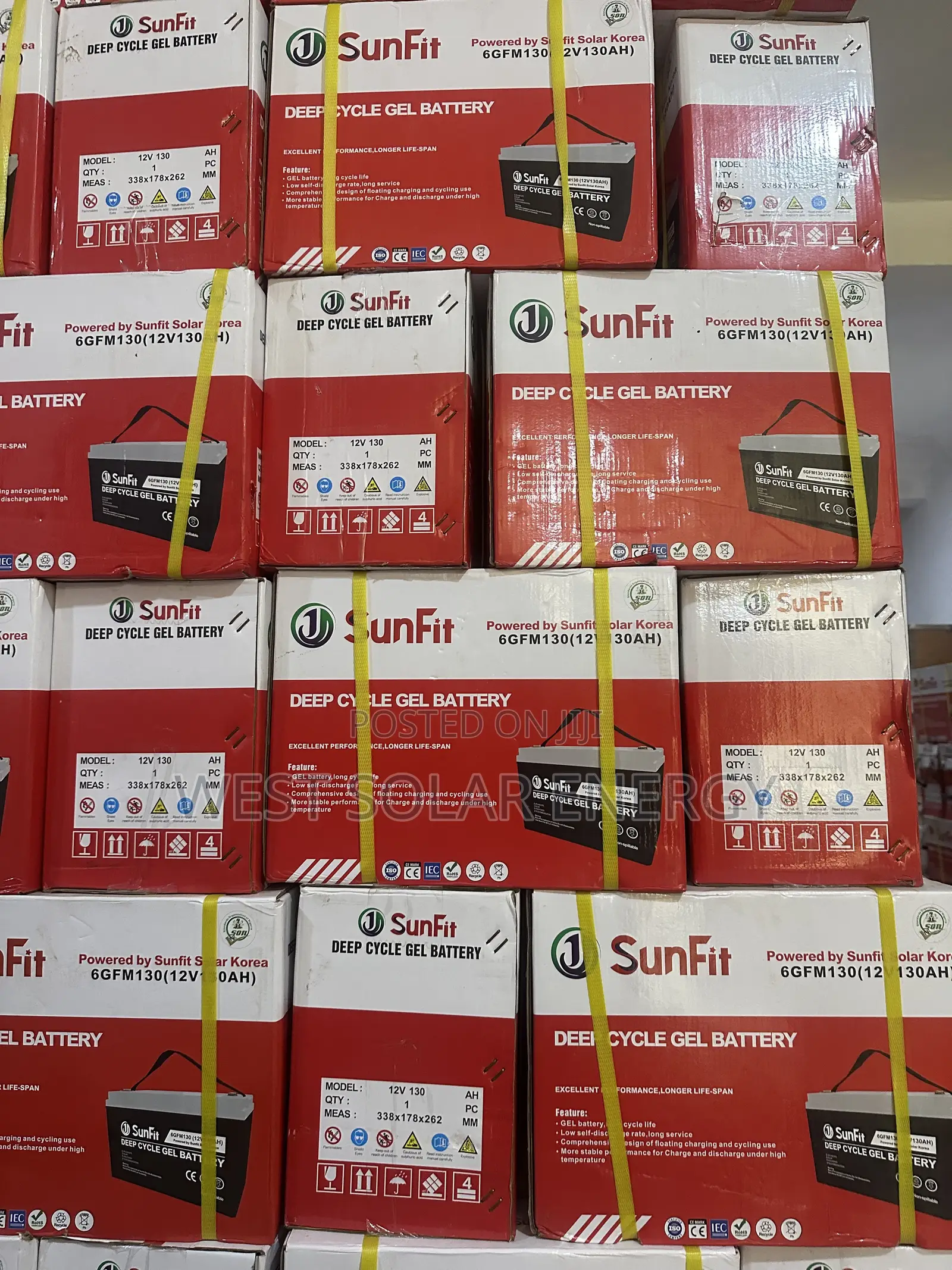 130Ah 12V Sunfit Dry Cell Solar Battery