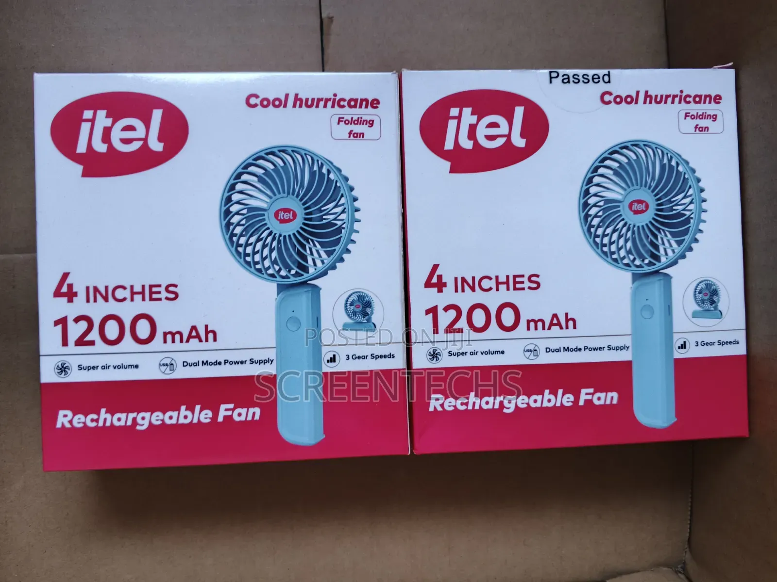 Itel USB Type-C Hand Held Portable Rechargeable Fan
