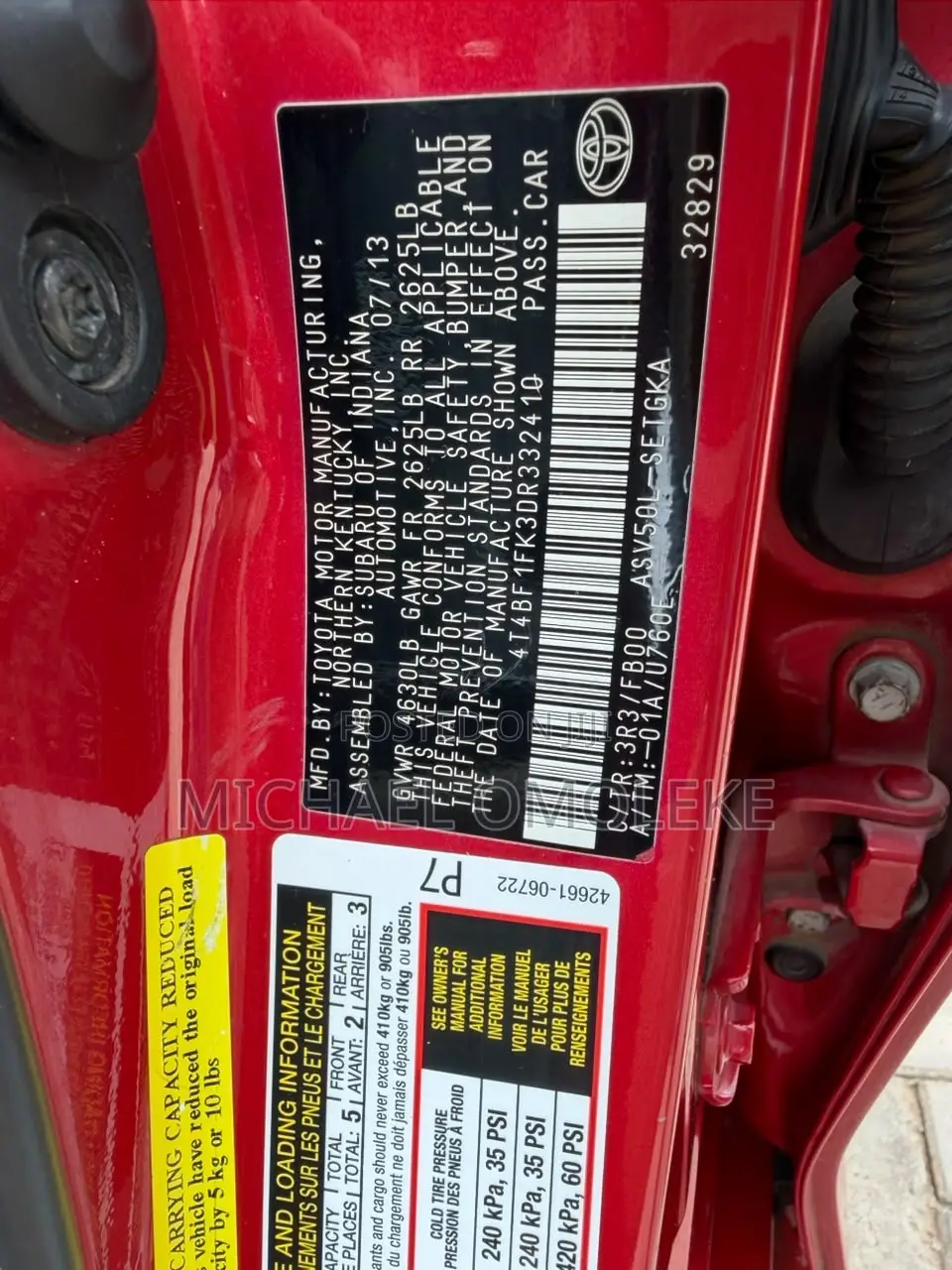 Toyota Camry XLE 4dr Sedan (2.5L 4cyl 6A) 2014 Red
