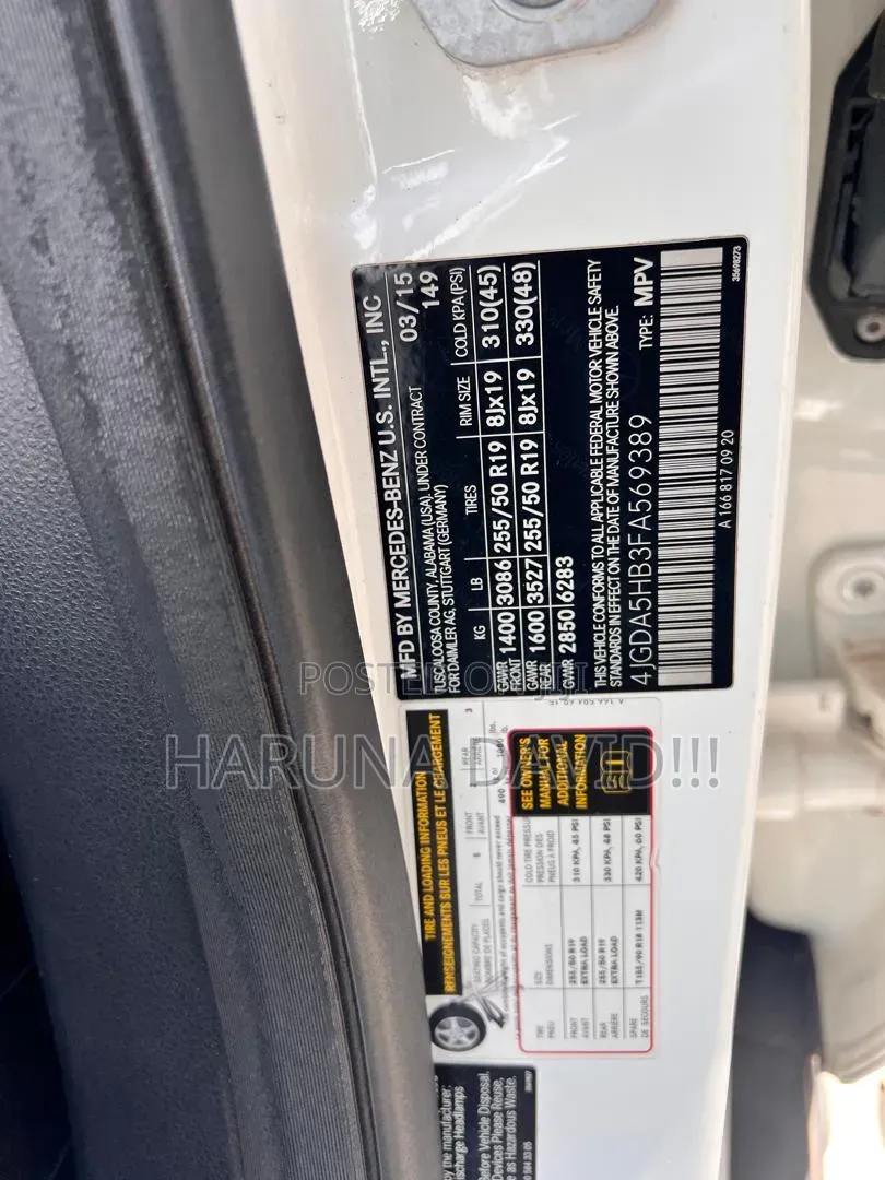 Mercedes-Benz M Class 2015 White