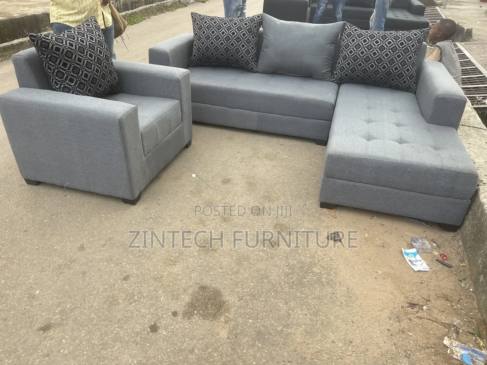 Gray Color Complete Sofa Set
