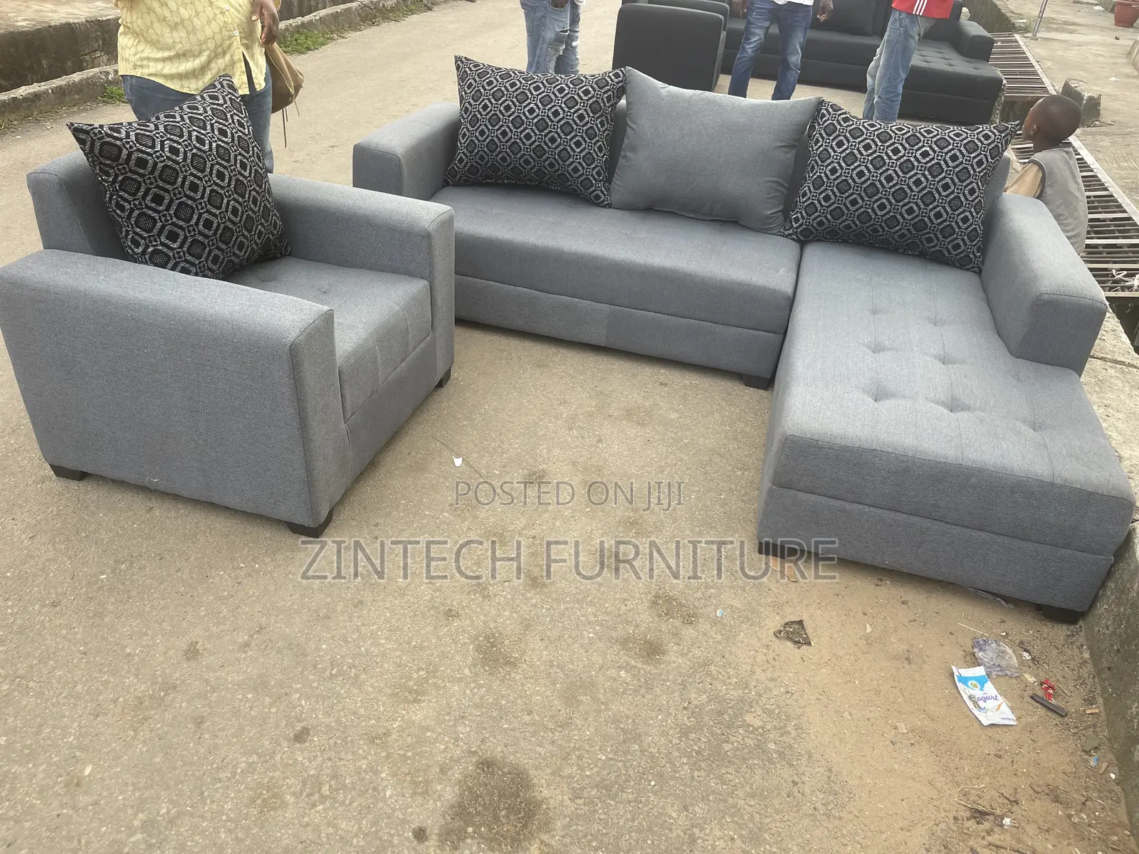 Gray Color Complete Sofa Set