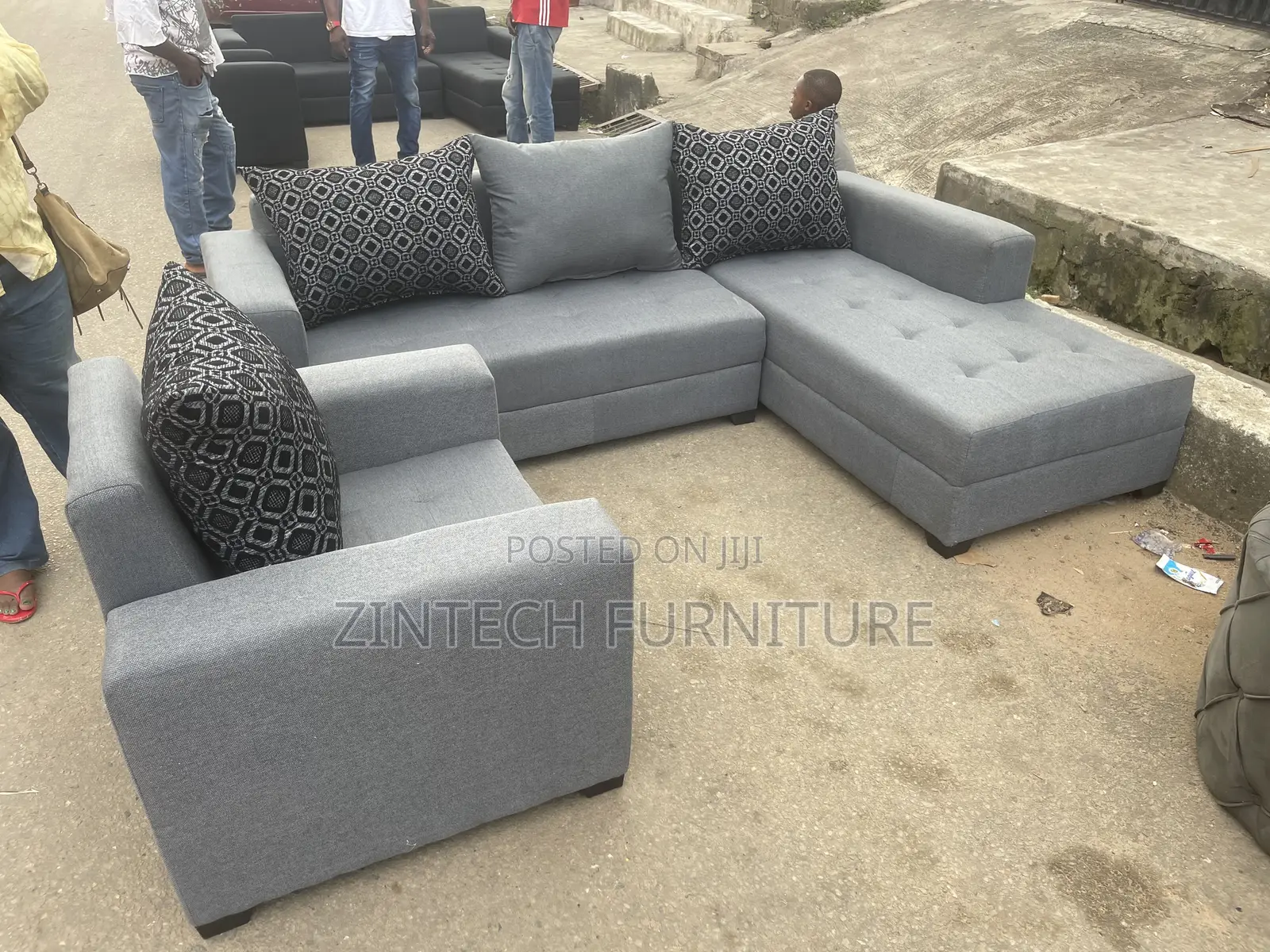 Gray Color Complete Sofa Set