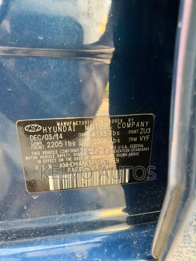 Hyundai Elantra 2014 Blue