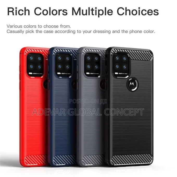 Motorola Moto G Stylus 5G Carbon Fiber Bumper Phone Case