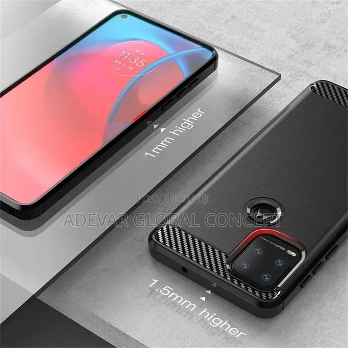 Motorola Moto G Stylus 5G Carbon Fiber Bumper Phone Case