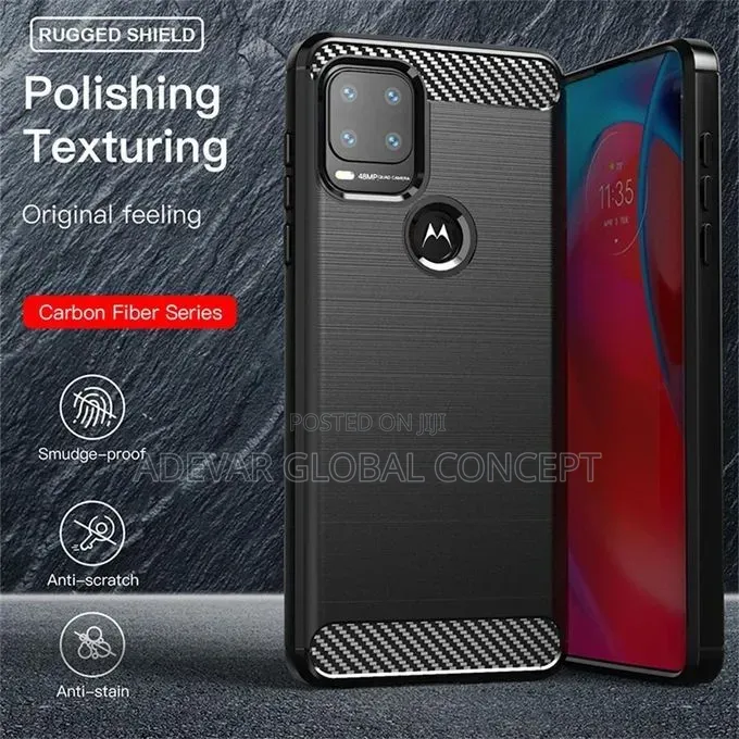 Motorola Moto G Stylus 5G Carbon Fiber Bumper Phone Case