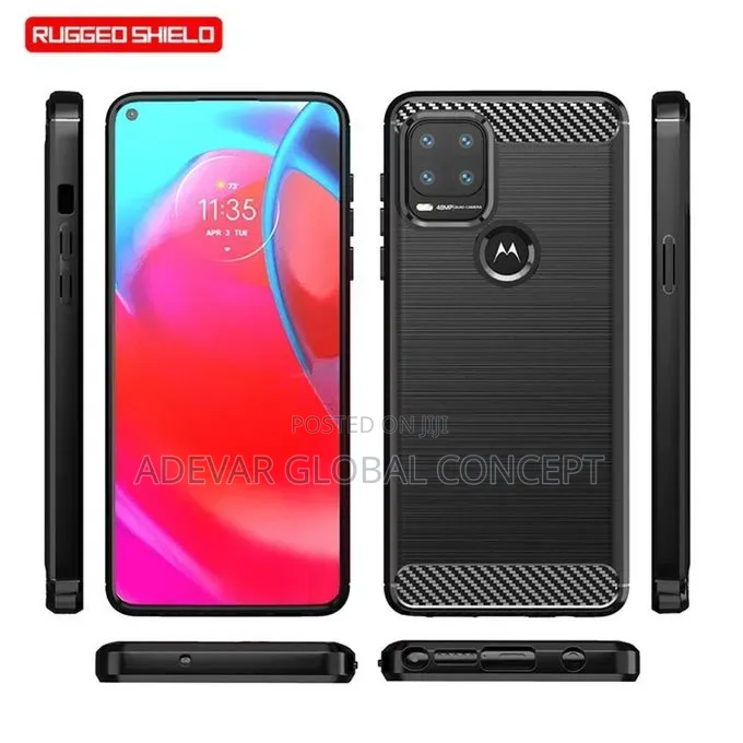 Motorola Moto G Stylus 5G Carbon Fiber Bumper Phone Case