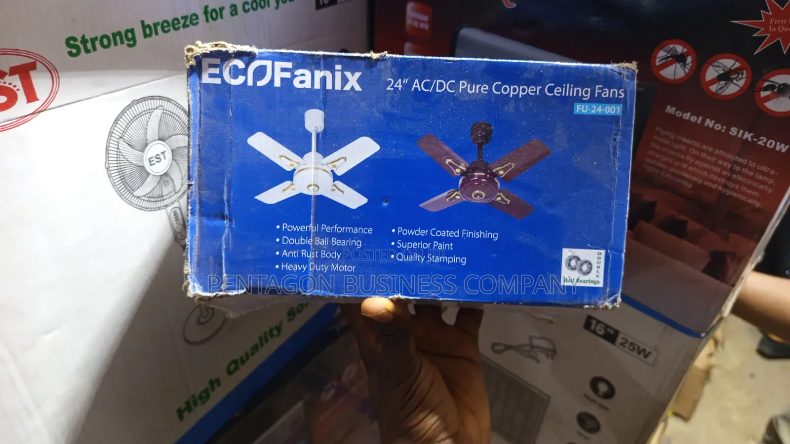 24" Itel Ceiling Fans AC/DC Short Blades.