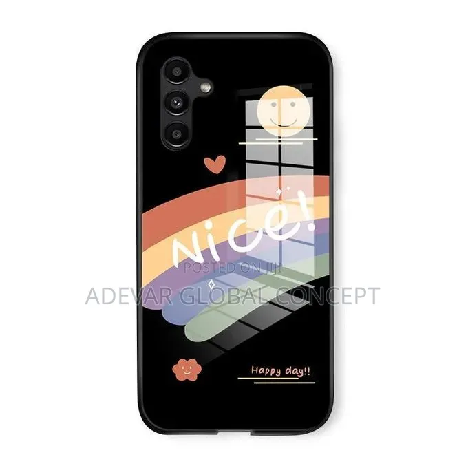 Samsung A15 Rainbow Smiley Face Phone Case Pouch