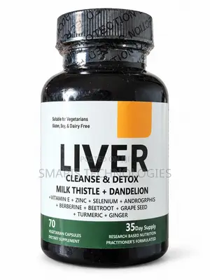 Liver Cleanse & Detox Capsules – Milk Thistle, Dandelion, 70 Capsules
