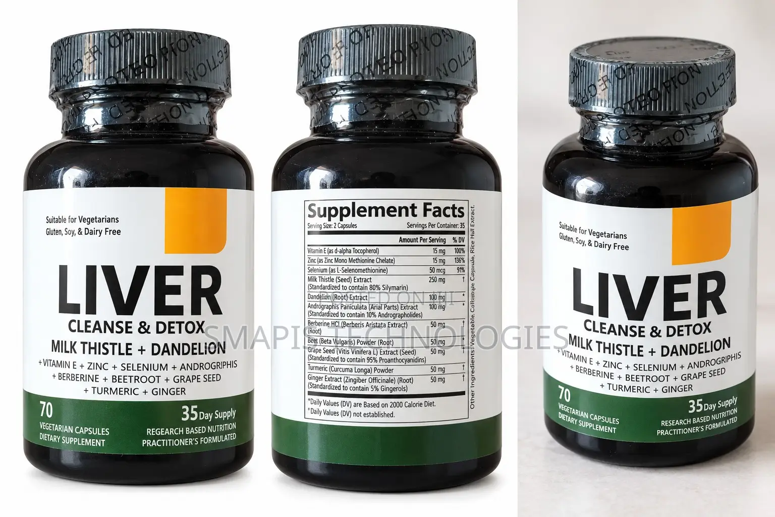 Liver Cleanse & Detox Capsules – Milk Thistle, Dandelion, 70 Capsules