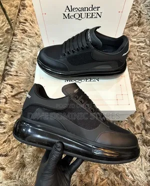 Alexander McQueen Sprint Patent Black Sneakers