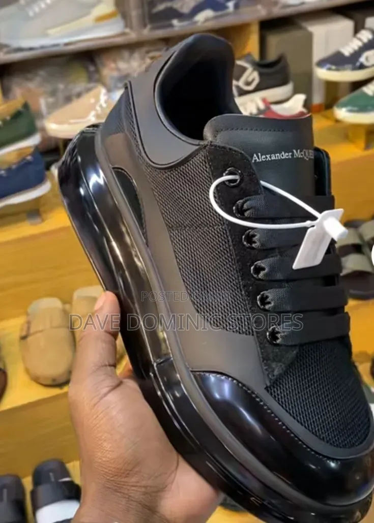 Alexander McQueen Sprint Patent Black Sneakers