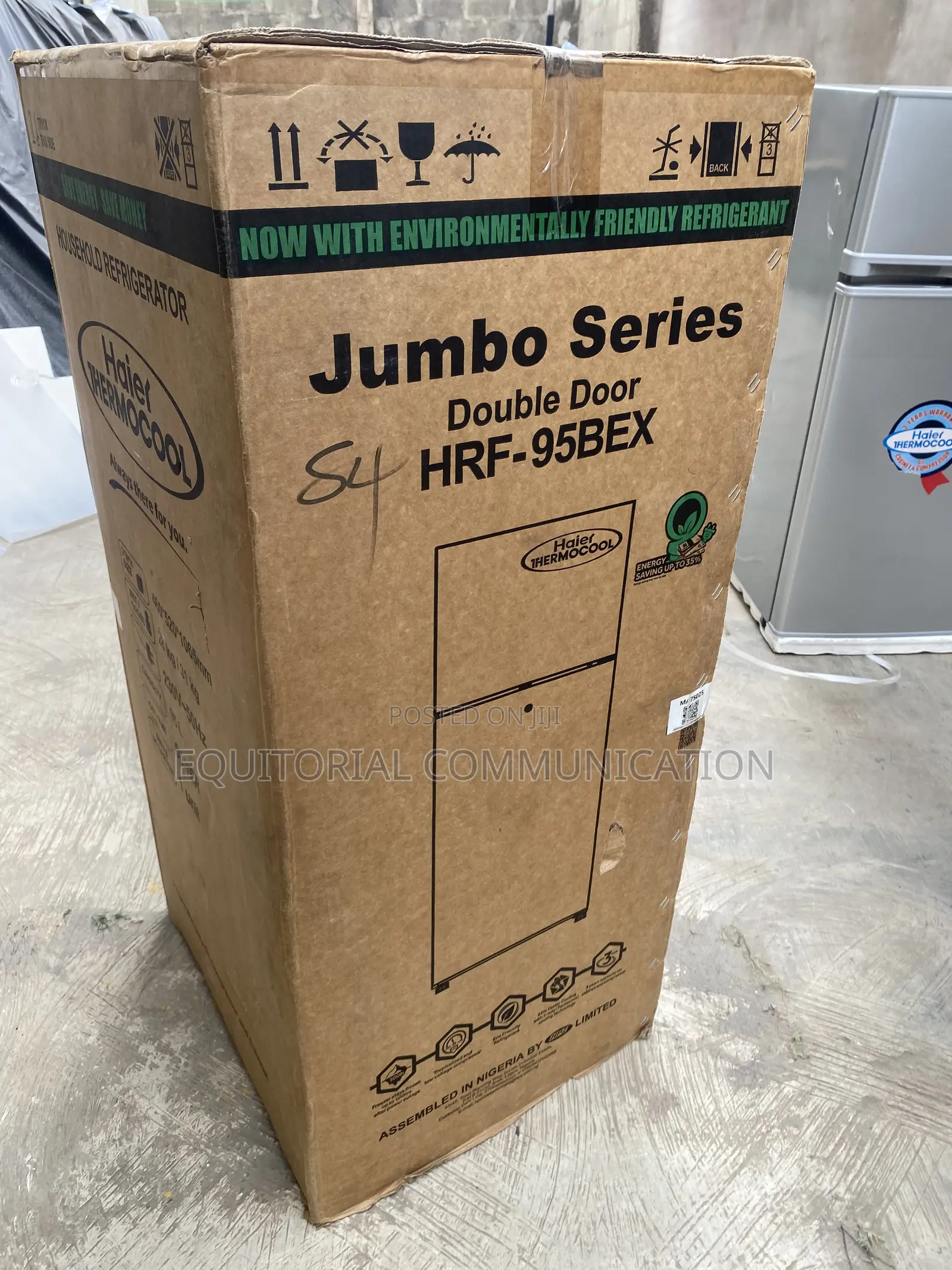 Hair Thermocool Jumbo 95L Double Door Fridge HRF-95BEX