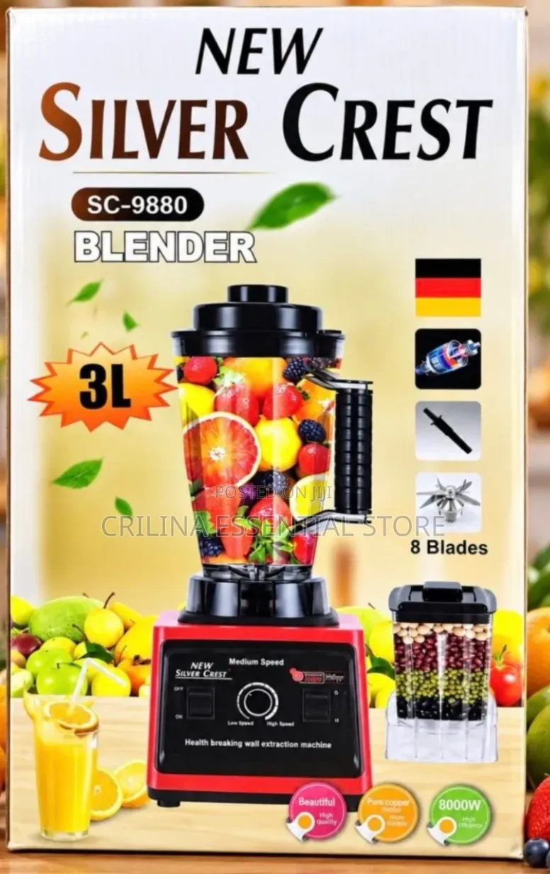 3-Liter Heavy-Duty Commercial Blender With an 8000W Motor