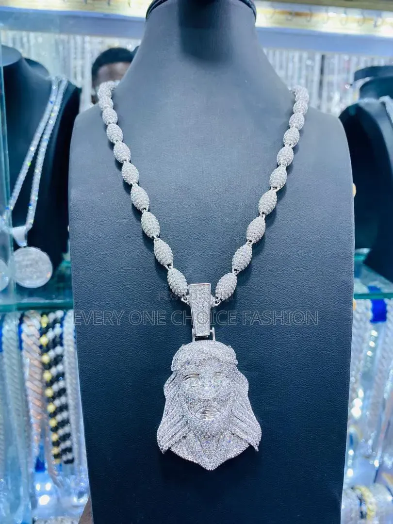 Pure Iced Cuban Diamond Chain and Pendant