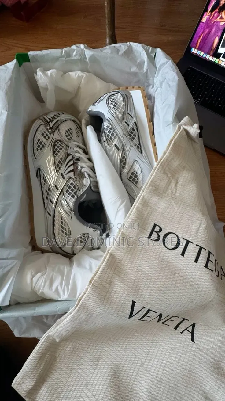 The Bottega Veneta Orbit Sneakers in White Optic