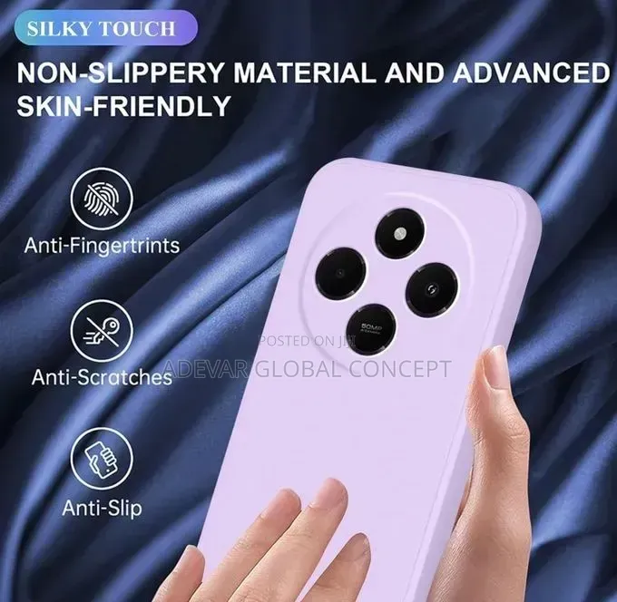 Redmi 14C Silicone Case, Slim Soft Rubber Shockproof Cover Pouch