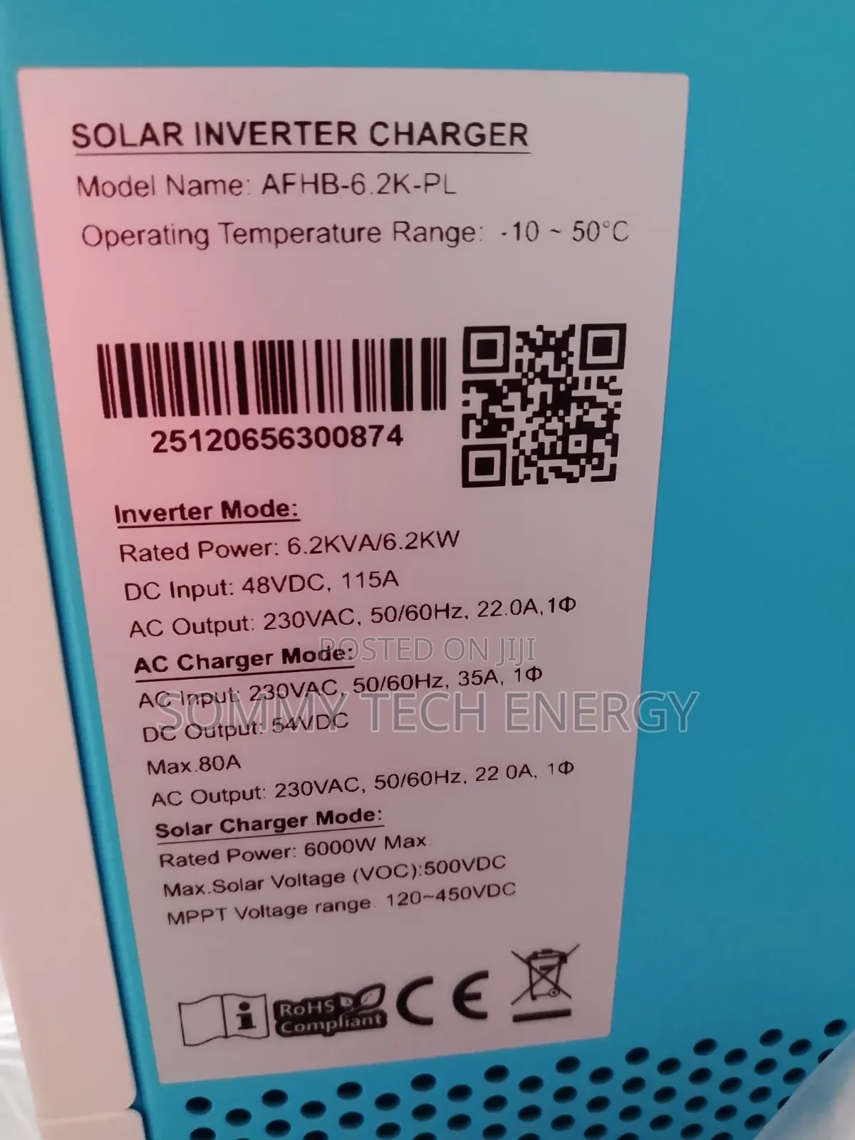 6.2kva Africell Hybrid Inverter