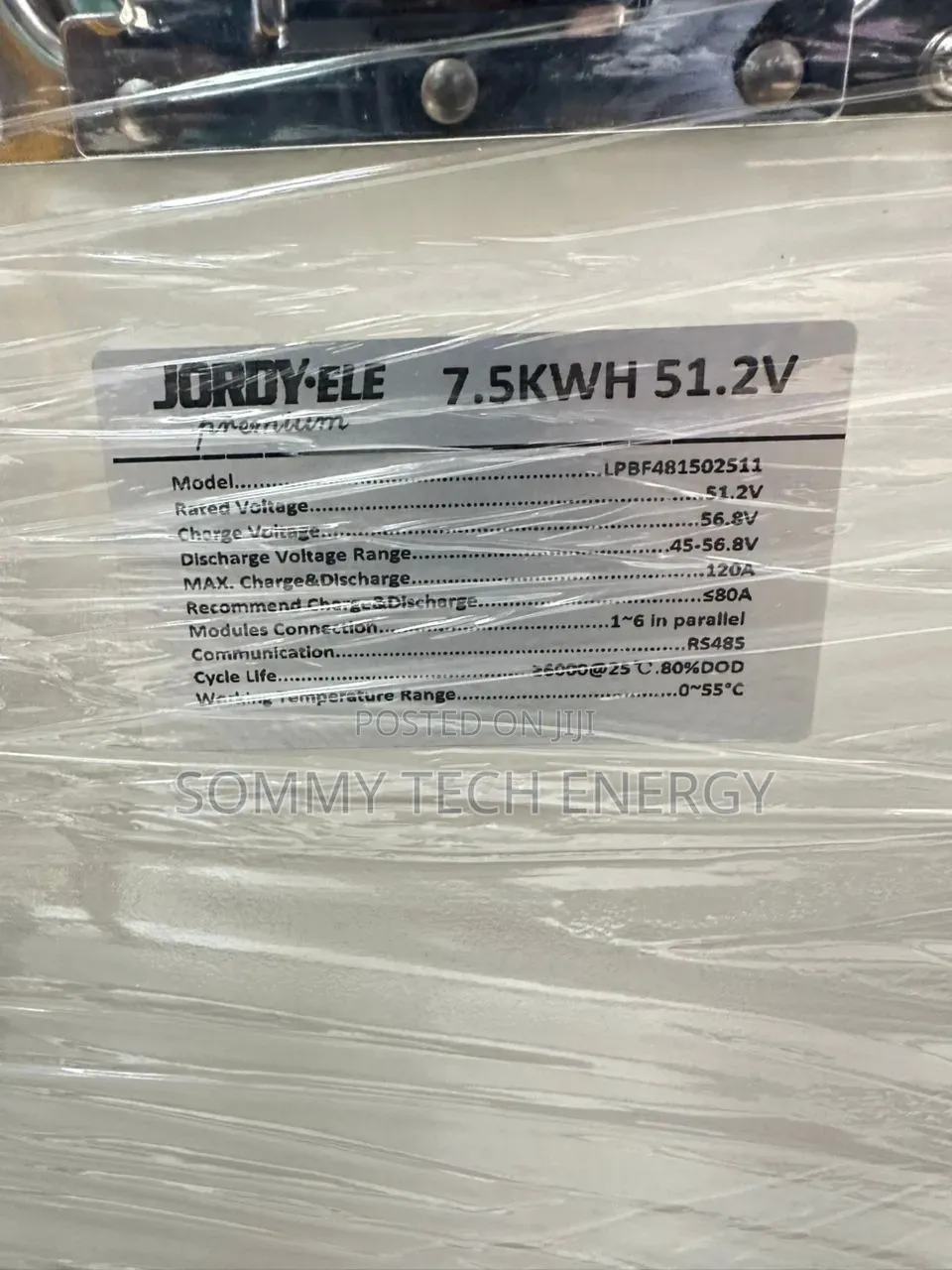 7.5kwh-48v-Jordylee Luthiun Battery