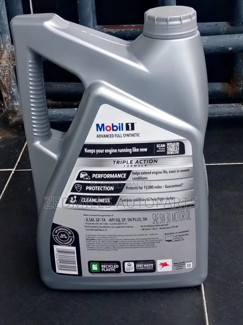 0w-20, 0w-40,5w-20, 5w-30 -Mobil1 Full Synthetic Motor Oil