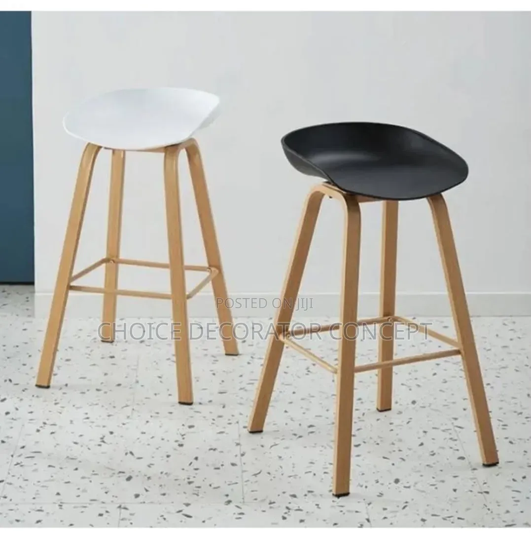 Modern Wooden Bar Stools – Available in Black & White