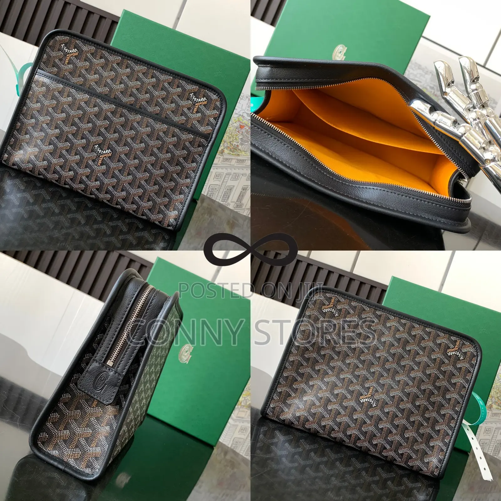 Black Goyard Jouvence Toiletry Bag
